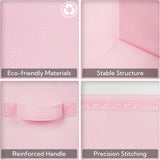 11 Inch Cube Storage Bins for Shelves, Pink, 8-Pack