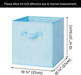 11 Inch Cube Storage Bins for Shelves, 6-Pack, Pastel Color