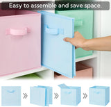 11 Inch Cube Storage Bins for Shelves, 6-Pack, Pastel Color