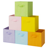 Fabric Cube Storage Bins with Handle, 6 Pack