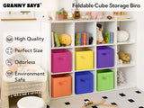 6-Pack 11 Inch Rainbow Colorful Cube Storage Bins