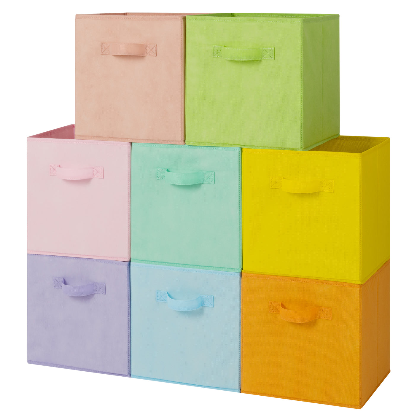 Fabric Cube Storage Bins with Handle, 8 Pack