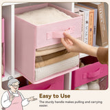 Cube Storage Bins with Clear Window, 11 Inch, 6-Pack, Pink Gradient