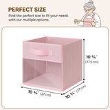 Cube Storage Bins with Clear Window, 11 Inch, 6-Pack, Colorful