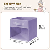 Cube Storage Bins with Clear Window, 11 Inch, 6-Pack, Purple Gradient