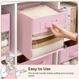11 Inch Cube Storage Bins with Clear Window, Pink, 6-Pack