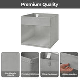 Cube Storage Bins with Window, 4 Pack