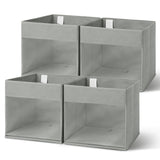 Cube Storage Bins with Window, 4 Pack