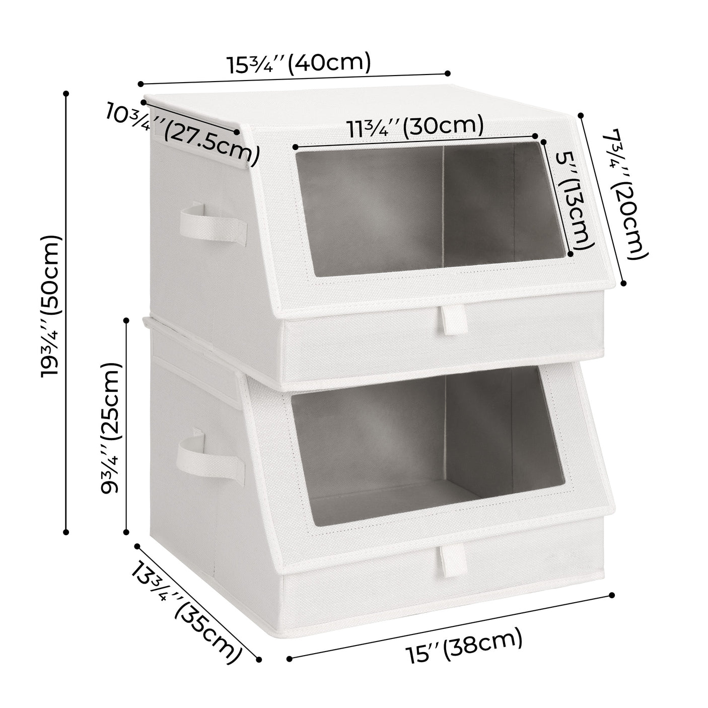 Storage Bins with Clear, Front-opening Lids