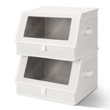 Storage Bins with Clear, Front-opening Lids