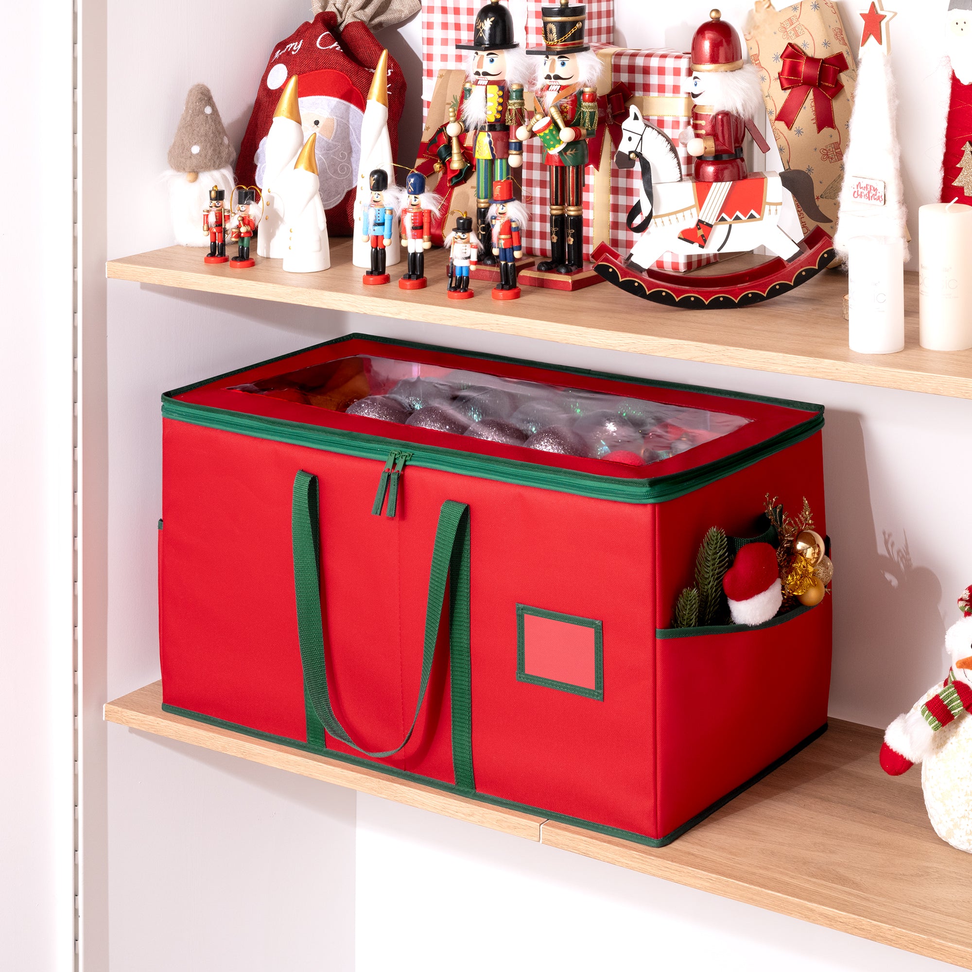 2 in 1 Christmas Storage Box with Clear Window, 64-3