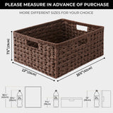 Brown Plastic Wicker Basket - Rustic Farmhouse Storage Bin