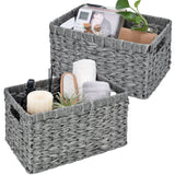 Rectangular Woven Wicker Storage Baskets, 2 Pack