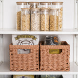 Rectangular Woven Wicker Storage Baskets, 2 Pack