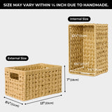 Rectangular Woven Wicker Storage Baskets, 2 Pack