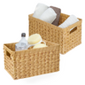 Rectangular Woven Wicker Storage Baskets, 2 Pack