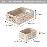 🍀Nesting Wicker Storage Baskets, 3 in 1 Pack