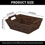 Trapezoidal Wicker Baskets with Wooden Handles