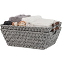 Trapezoidal Wicker Baskets with Wooden Handles for 3 Size