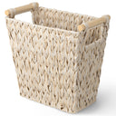 Woven Wicker Trash Basket with Handles