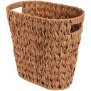 Handwoven Wicker Trash Can with Handles