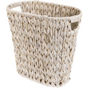 Handwoven Wicker Trash Can with Handles