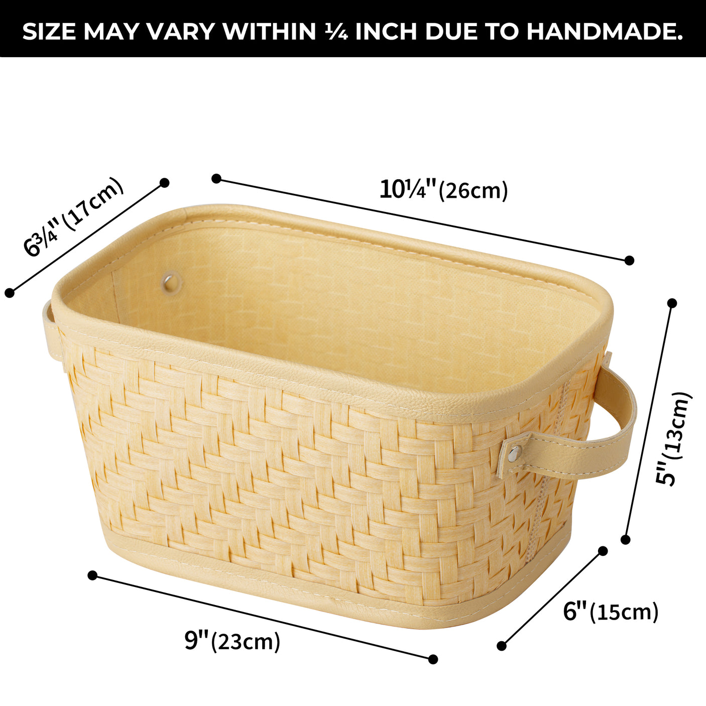 Wicker Storage Basket, 3 Pack