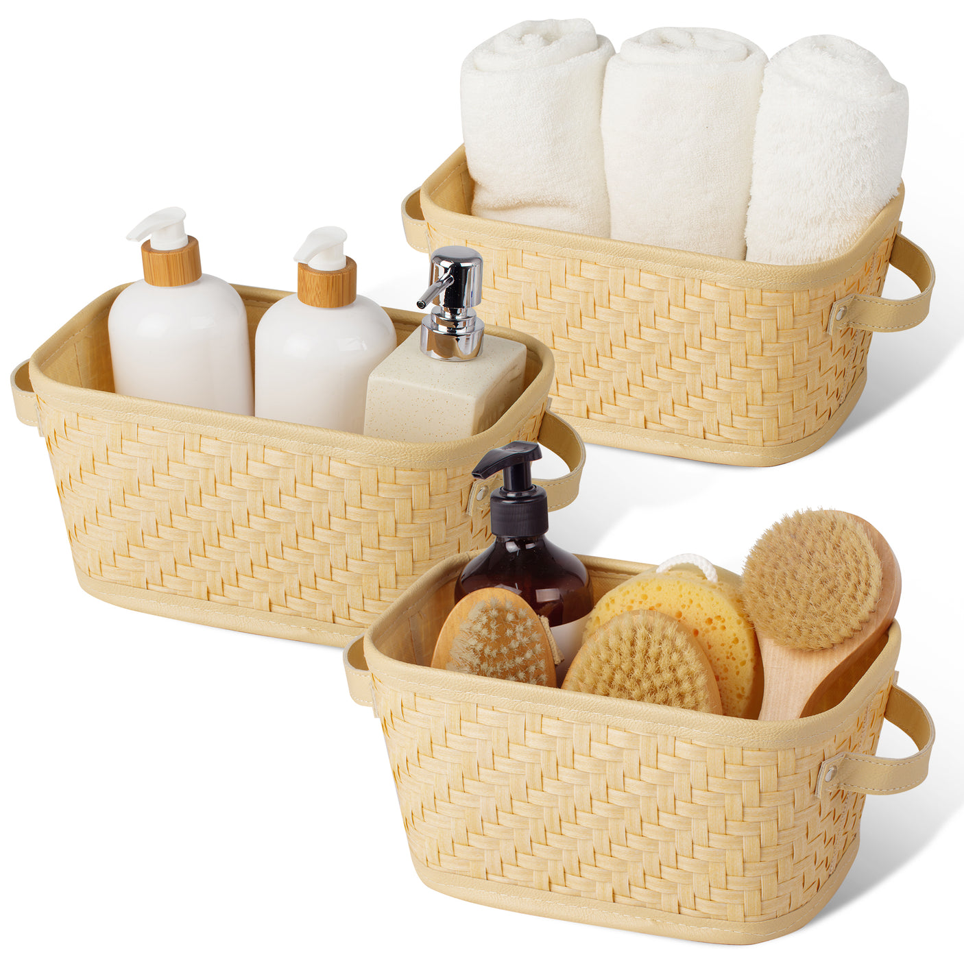 Wicker Storage Basket, 3 Pack