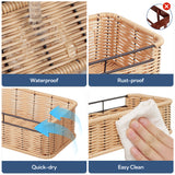 Hanging Woven Bathroom Shelves, 2 in 1 Pack