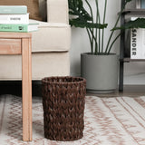 2 Gallon Brown Small Wicker Trash Can