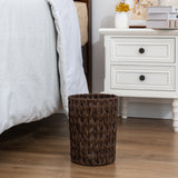 2 Gallon Brown Small Wicker Trash Can