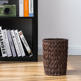 2 Gallon Brown Small Wicker Trash Can