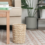 2 Gallon Beige Small Wicker Trash Can