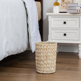 2 Gallon Beige Small Wicker Trash Can