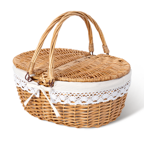 Picnic Basket with Lid & Handle