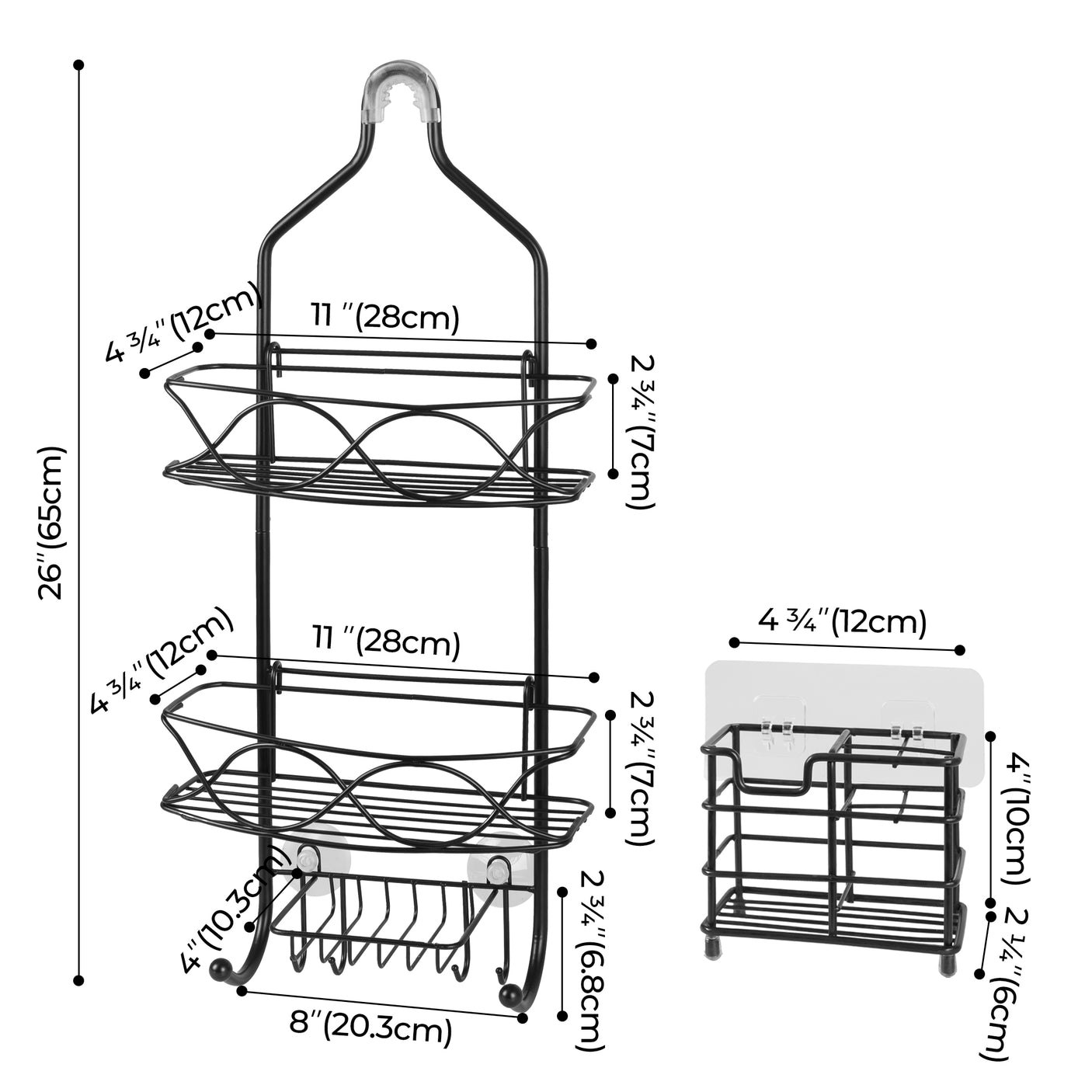 Shower Caddy with Toothbrush Holder