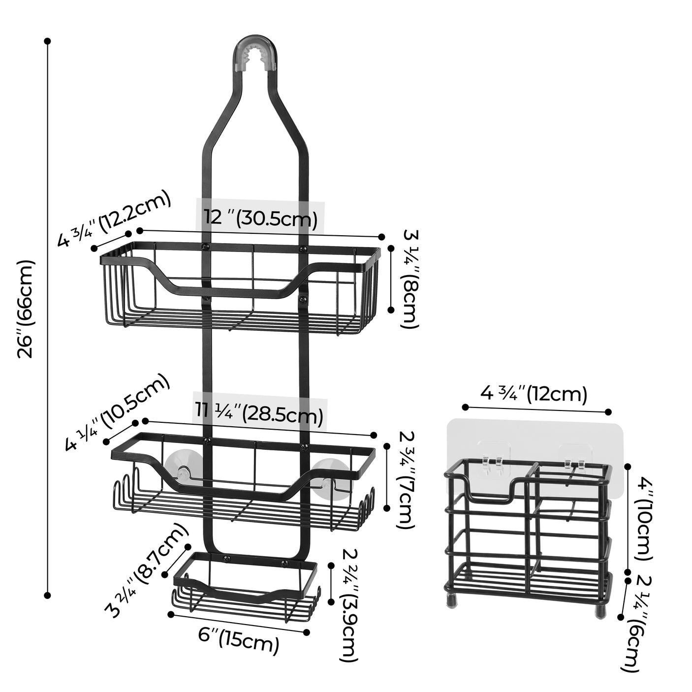 Shower Caddy with Toothbrush Holder