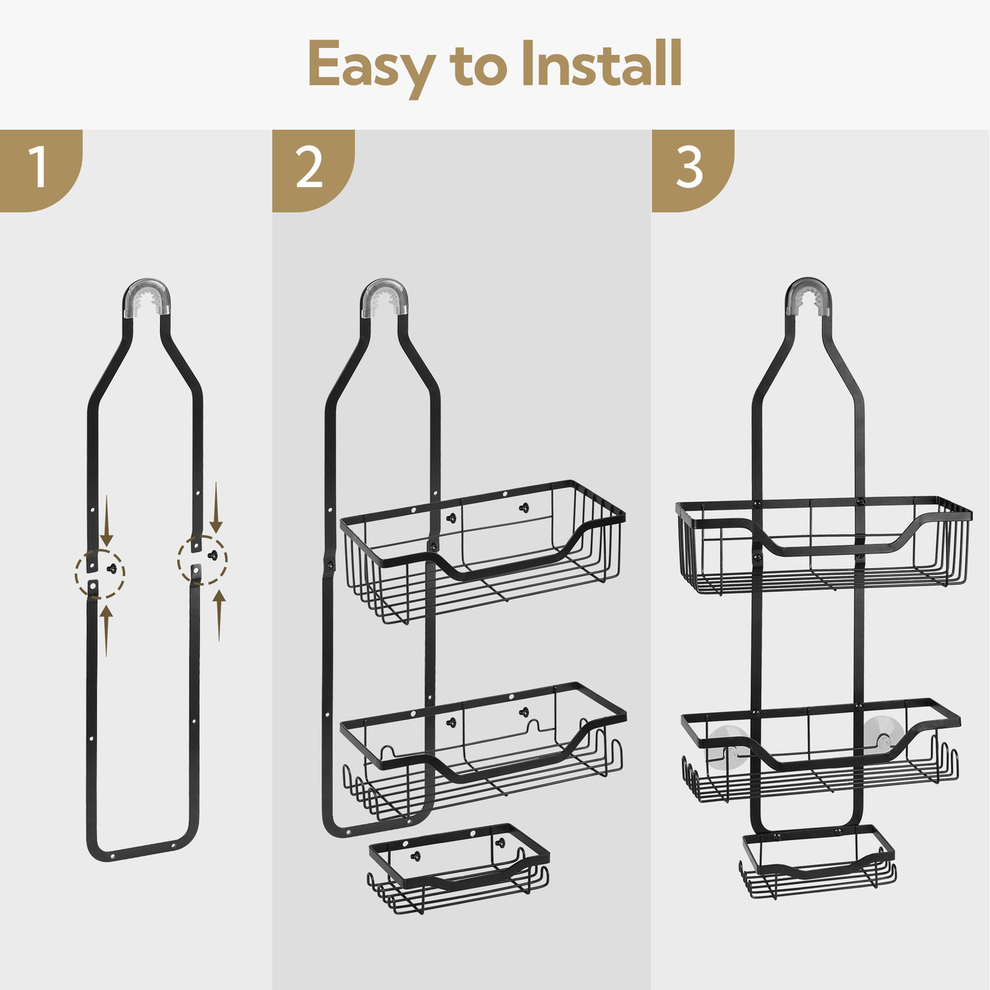 Shower Caddy with Toothbrush Holder