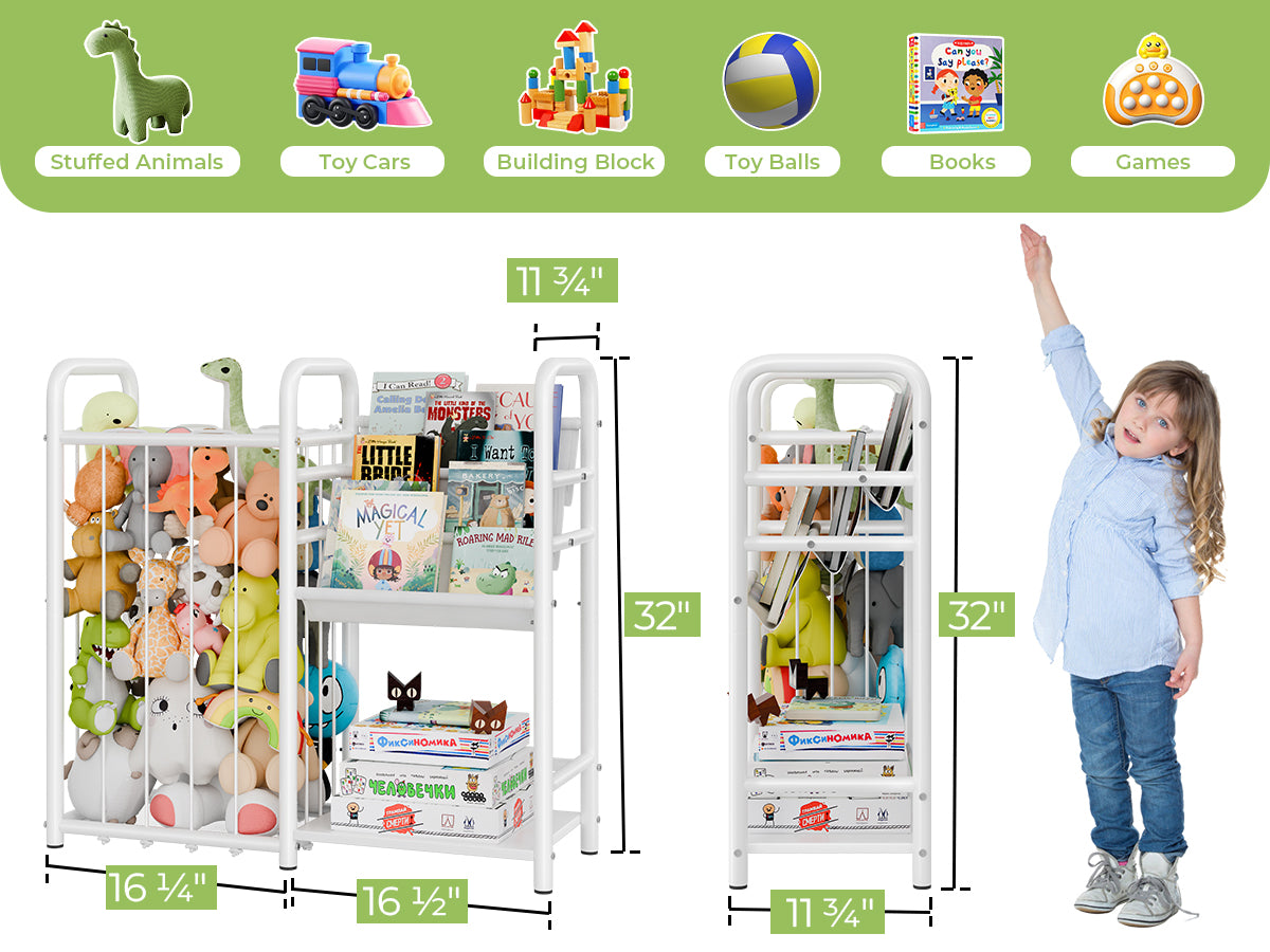 3 Tier Kids Bookshelf and Toy Storage