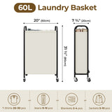 Slim Laundry Hamper with Wheels