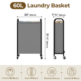 Slim Laundry Hamper with Wheels