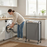 Slim Laundry Hamper with Wheels