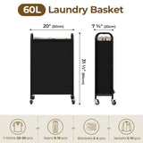 Slim Laundry Hamper with Wheels
