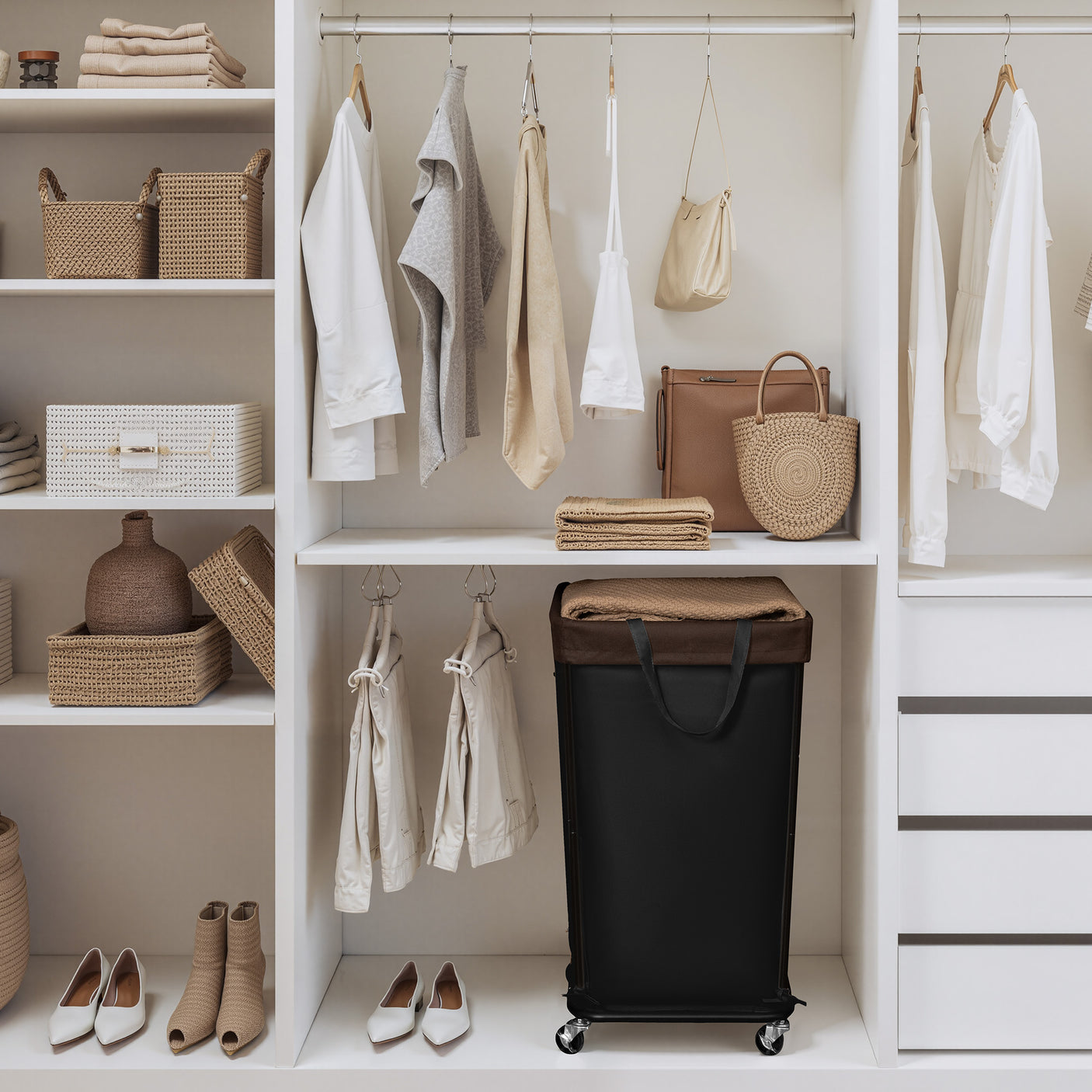 160L Laundry Basket with Wheels
