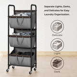 3 Tier Laundry Sorter with Wheels