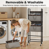 3 Tier Laundry Sorter with Wheels