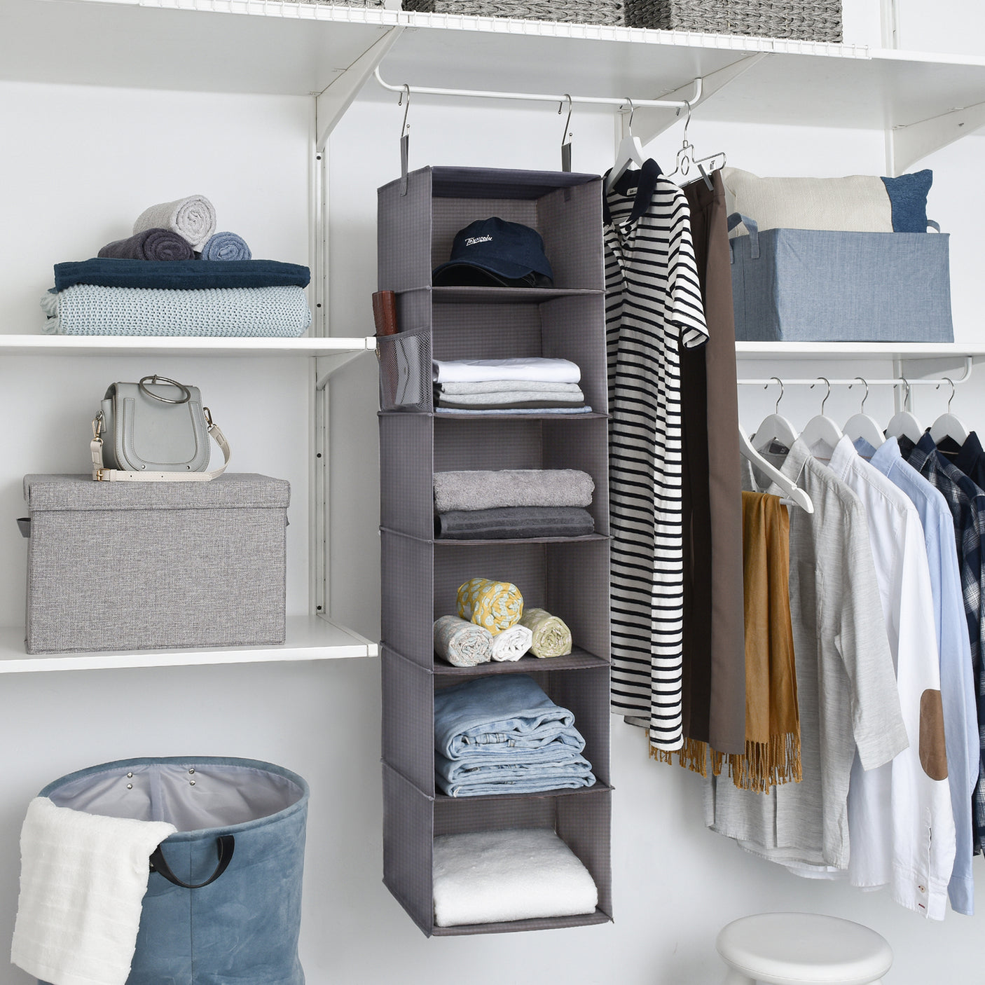 6-Shelf Hanging Clothes Organizer