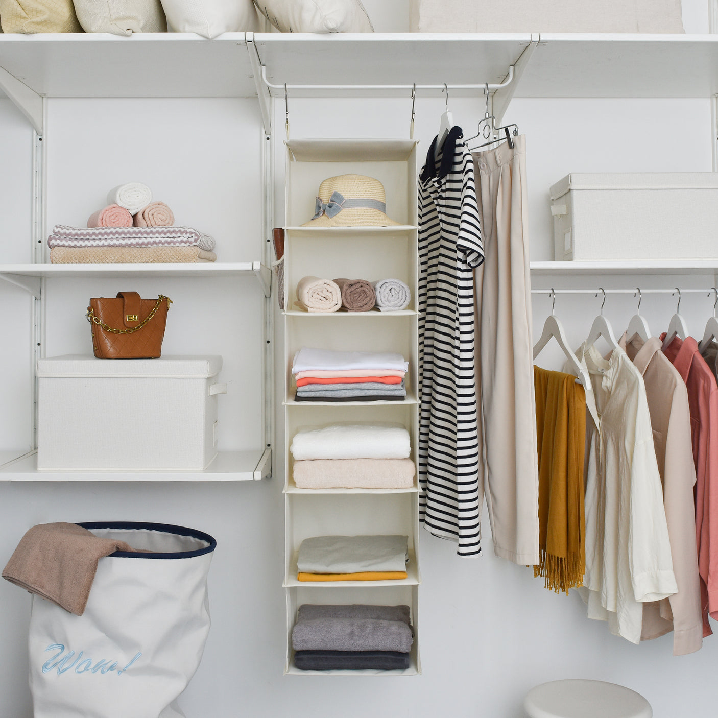 6-Shelf Hanging Clothes Organizer