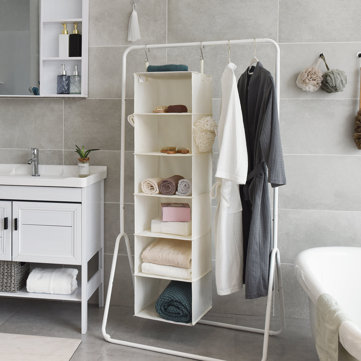 6-Shelf Hanging Clothes Organizer