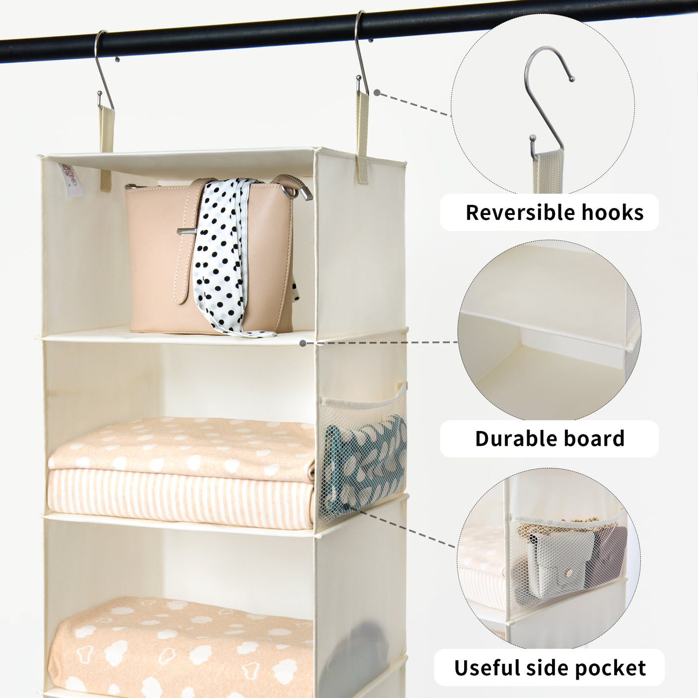 6-Shelf Hanging Clothes Organizer